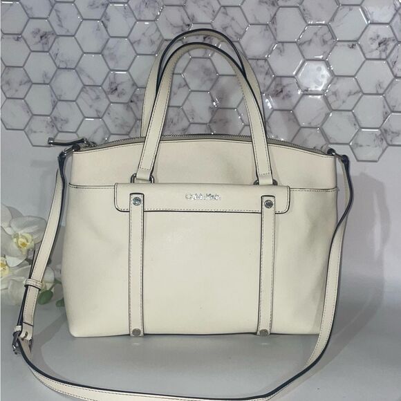 Calvin Klein Off-White Satchel Bag - Picture 1 of 10